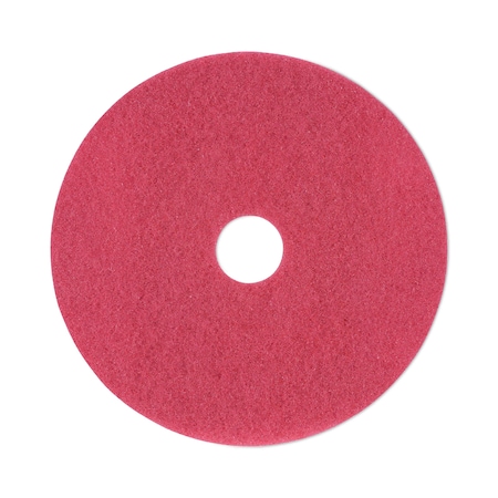 Boardwalk Buffing Floor Pads, 19" Diameter, Red, PK5 BWK4019RED